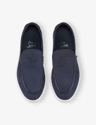 CHRISTIAN LOUBOUTIN Moonboat Suede Loafers - 5.5 in Zaffiro, additional product view 2
