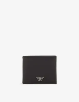 EMPORIO ARMANI Logo-Plaque Billfold Faux-Leather Wallet