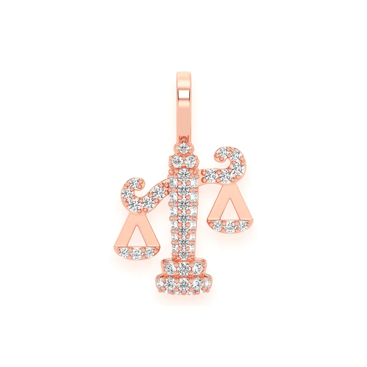For Him Scales of Justice Diamond Pendant in Rose Gold / Natural Diamond – Pendant