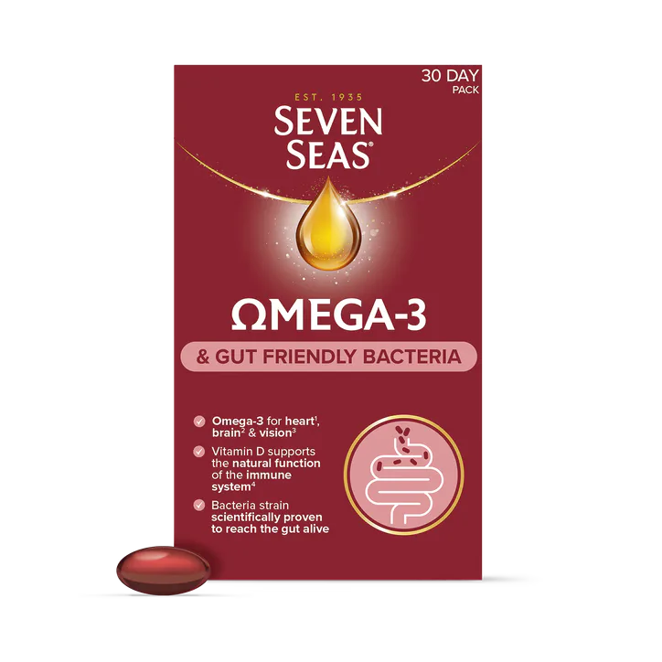 Seven Seas Omega3 Gut Friendly Bacteria 30 Capsules – Vitamins & Supplements > Supplements > Acidophilus & Friendly Bacteria