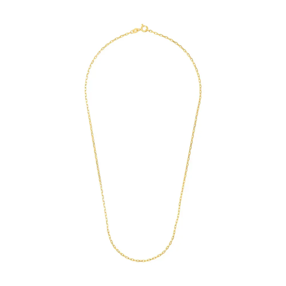 AMOR 9ct Yellow Gold Anchor Chain Necklace - 45cm detail 3