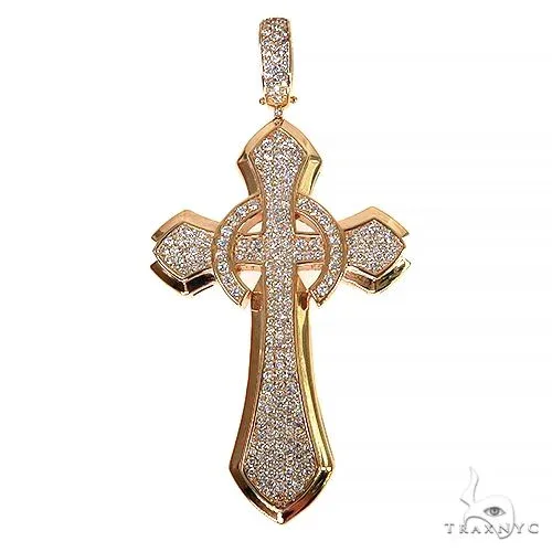 RINA - For Him CUSTOM Diamond Cross Pendant 67981 in Rose Gold – Pendant