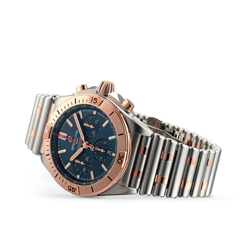 Breitling Chronomat B01 42 Stainless Steel & 18k Red Gold Watch detail 2