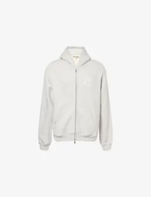 THE COUTURE CLUB Monogram Emblem Relaxed-Fit Cotton-Blend Hoodie