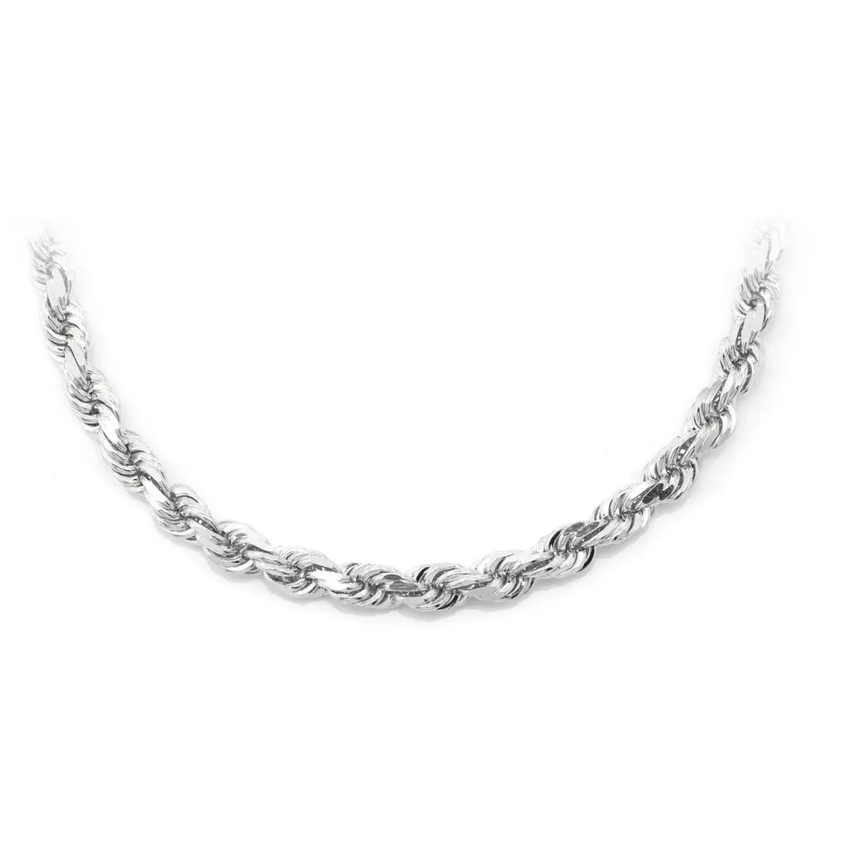 For Him Rope Gold Chain in 4mm / White Gold / 22" – Chain