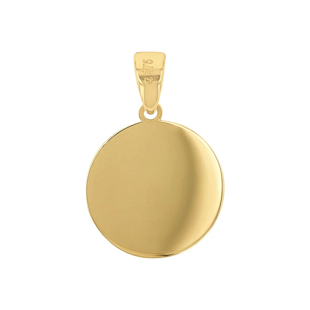 AMOR 9ct Yellow Gold Libra Zodiac Pendant detail 3