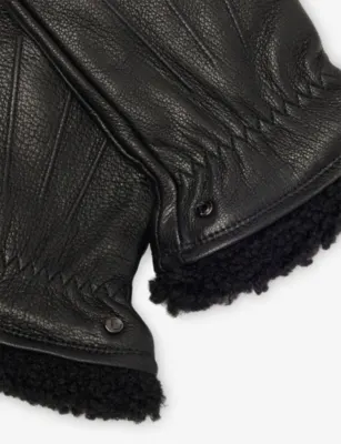 DENTS Shrewsbury Leather Gloves - L in BLACK, additional product view 2