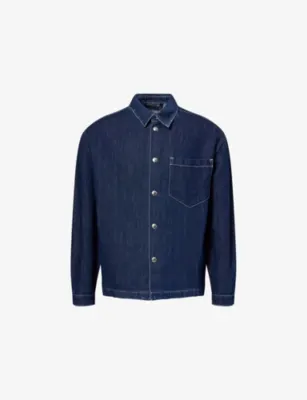 7 FOR ALL MANKIND Regular-Fit Cotton And Linen Blend Denim Overshirt