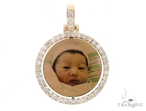 RINA - For Him FACTORY 10k Rose Gold 1 Inch Rotating Photo Pendant 65095 in Rose Gold – Pendant