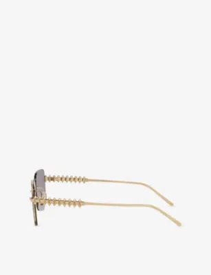 CARTIER CT0545S Rectangle Rimless Metal Sunglasses detail 2