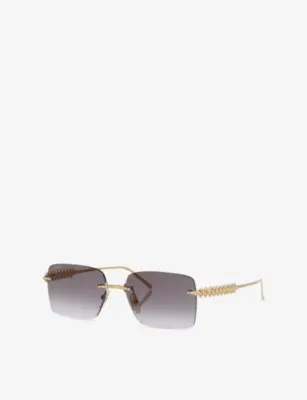 CARTIER CT0545S Rectangle Rimless Metal Sunglasses detail 3