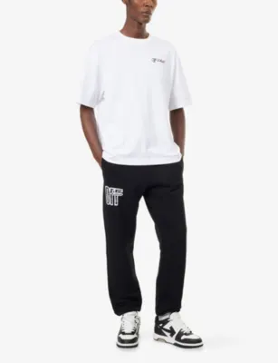 OFF-WHITE Embroidered Script Logo Cotton T-Shirt in WHITE, additional product view 2