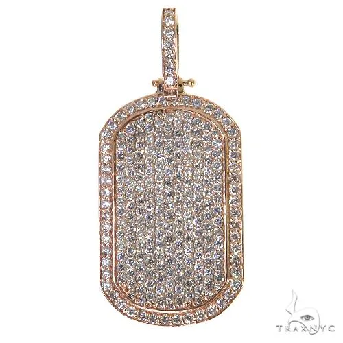 RINA - For Him CUSTOM Diamond Dog Tag Pendant 68279 in Rose Gold – Pendant