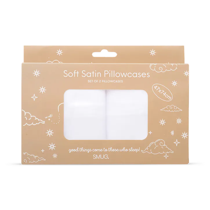 Smug Soft Satin Pillowcase Set - Cloud – Beauty