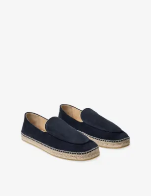 JIMMY CHOO Shenton Velvet Suede Espadrilles - EUR 42.5 / 8.5 UK MEN in MIDNIGHT, additional product view 3