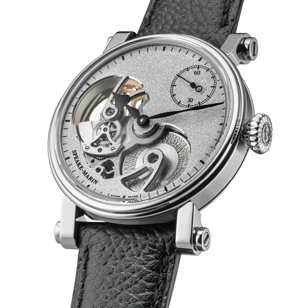 Speake-Marin Openworked Sandblasted Titanium 42mm Mens Watch Silver in Silver, additional product view 3