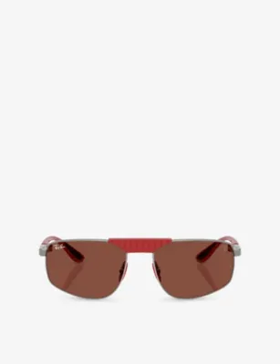 RAY-BAN x Scuderia Ferrari RB3776M Metal Sunglasses