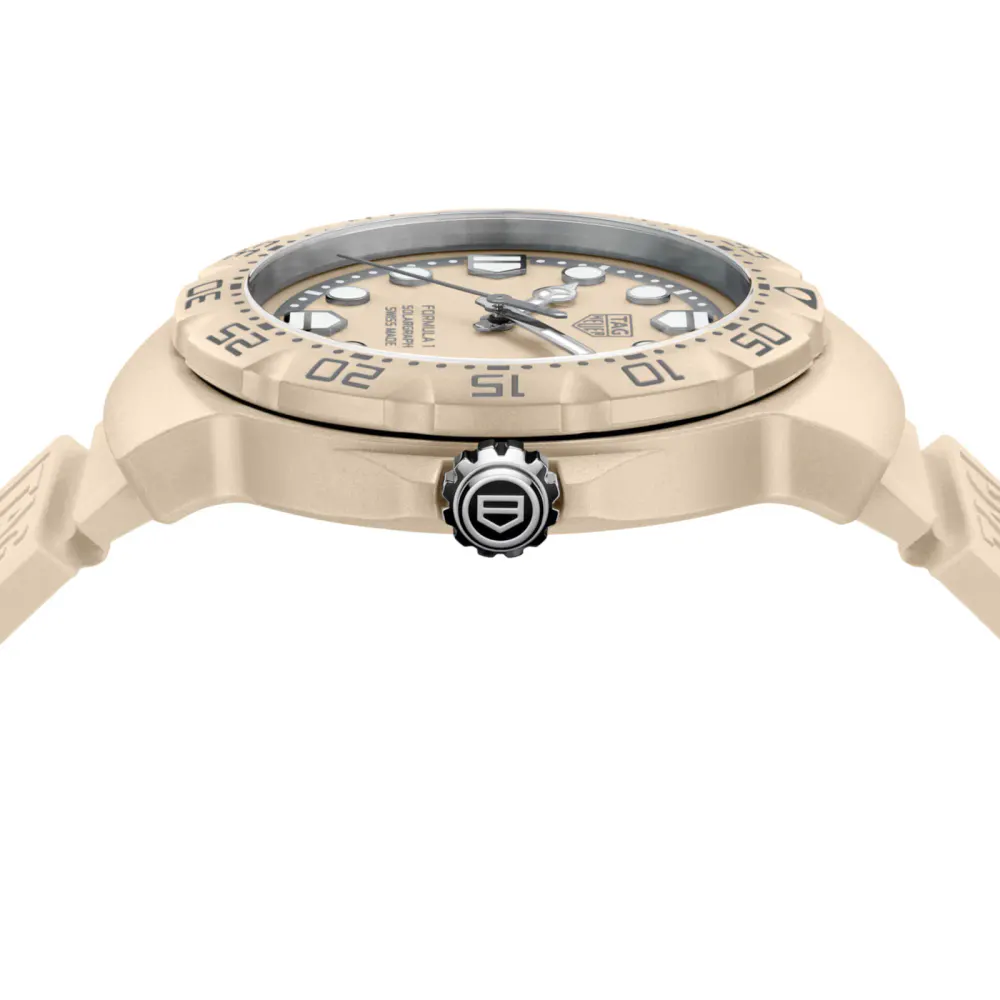 TAG Heuer Formula 1 Solargraph Limited Edition 38mm Unisex Watch Beige detail 2