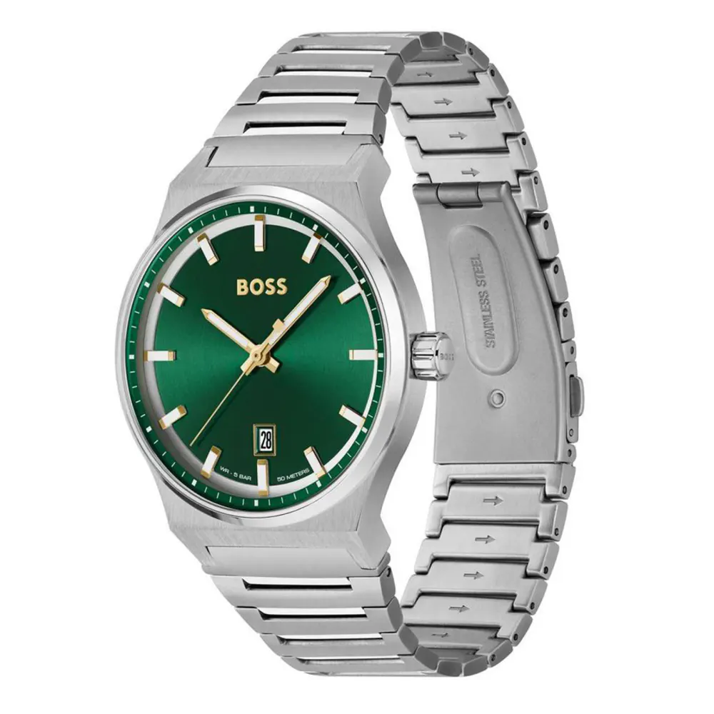 BOSS Candor Black Mens 41mm Watch in Green, additional product view 2
