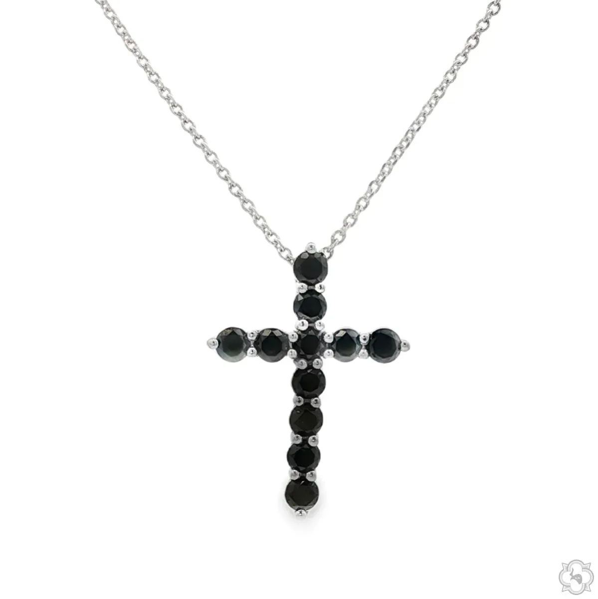 RINA - For Him FACTORY Black Diamond Cross Pendant Set 70899 in Rose Gold / 18 Inches – Pendant Set