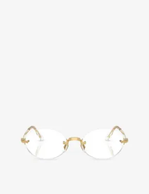 RAY-BAN x A$AP Rocky RB3929V Arista Oval-Frame Metal Eyeglasses