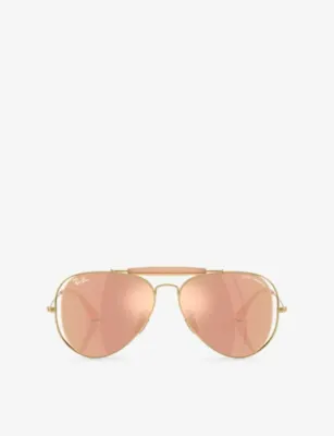 RAY-BAN RB3029M Aviator-Frame Metal Sunglasses