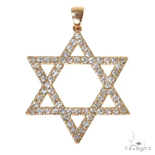 MARYAM - CORE 14K Gold Diamond David Star Pendant 67541 in Rose – Pendant