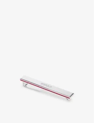 HUGO Debossed-Branded Brass Tie Clip