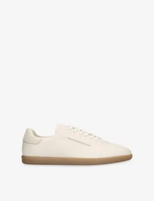 ERMENEGILDO ZEGNA 232 Grained Leather Trainers - EUR 40.5 / 6.5 UK MEN in BONE – Mens | Trainers | Lace up trainers