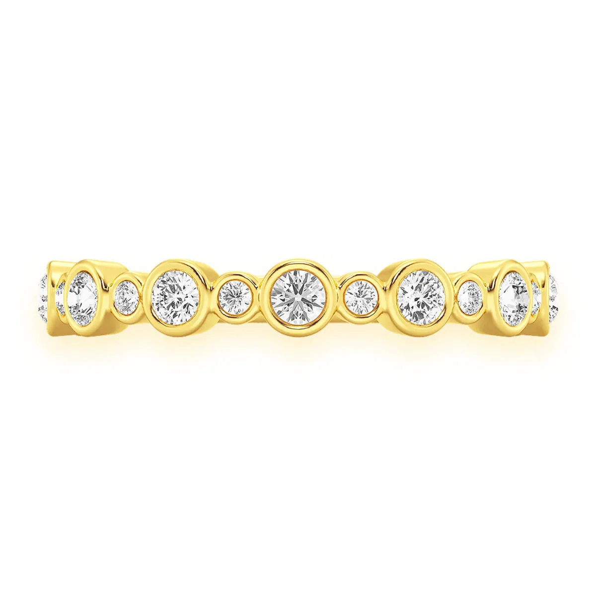 For Him Bezel Set Band Ring in Yellow Gold / Natural Diamond – Ring
