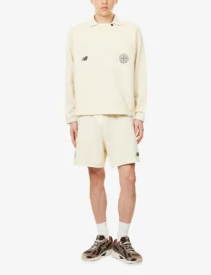 STONE ISLAND x New Balance Drill Logo-Embellished Cotton Polo Sweatshirt detail 2