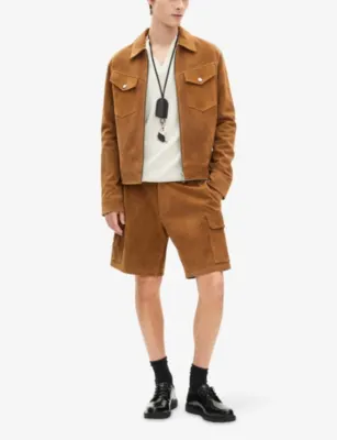 THE KOOPLES Straight-Leg Four-Pocket Suede Shorts detail 2