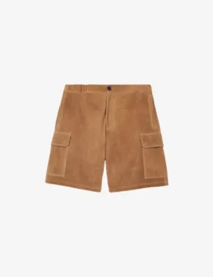 THE KOOPLES Straight-Leg Four-Pocket Suede Shorts