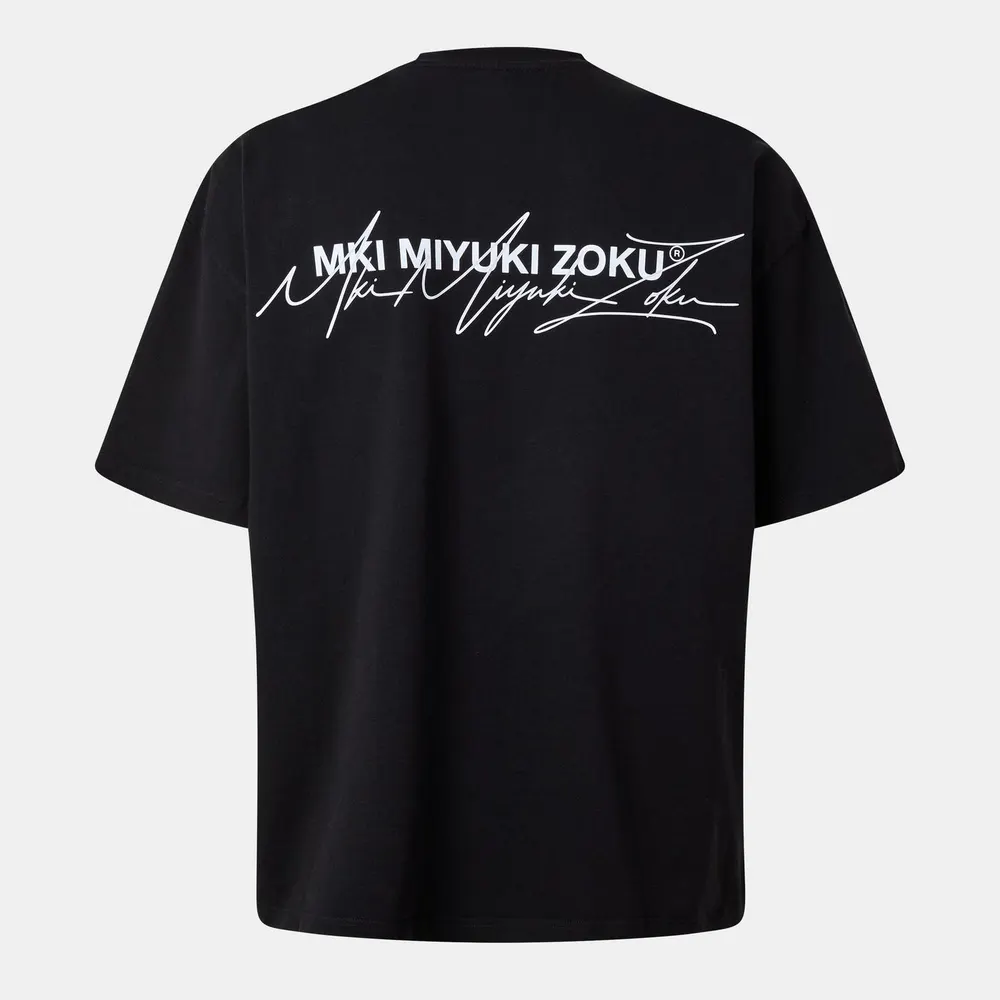MKI MIYUKI ZOKU Script T-Shirt detail 2