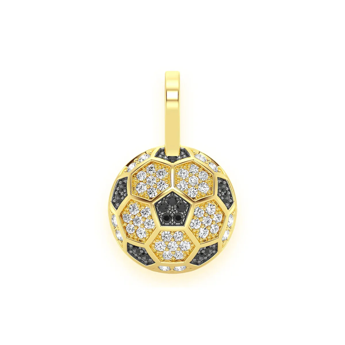 For Him Soccer Ball Diamond Pendant in Yellow Gold – Pendant