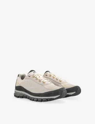 ASICS Gel-Quantum 360 Mesh and Suede Trainers - 10 in CREAM OBSIDIAN GREY, additional product view 3
