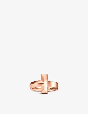 TIFFANY & CO Tiffany T T1 Wide 18ct rose-gold ring - 6.5