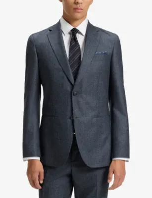 BOSS Single-Breasted Notch-Lapel Wool Blazer detail 3