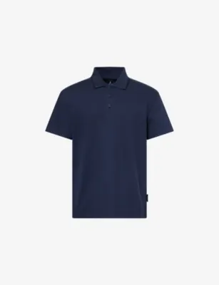 ON Courtside Ribbed-Trim Woven Polo Shirt - Midnight