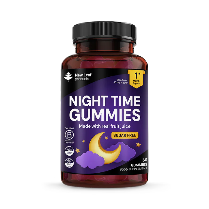 New Leaf Products Night Time with Vitamin B6 & Magnesium 60 Gummies