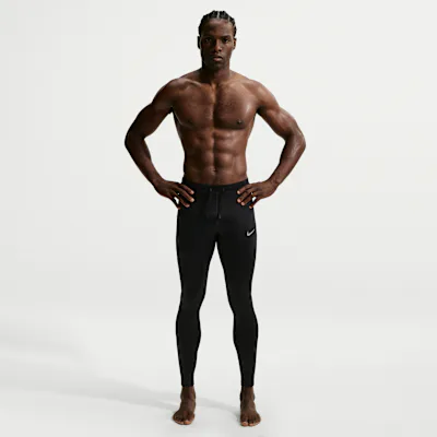Nike Miler Men's Dri-FIT Running Tights - Black/Black