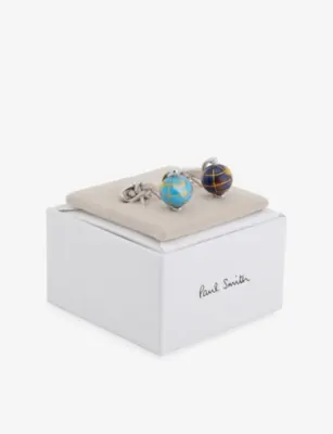 PAUL SMITH Spinning Globe Copper and Zinc Cufflinks detail 3