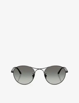 GIORGIO ARMANI AR6177 Round-Frame Metal Sunglasses in BLACK – Mens | Sunglasses | Round