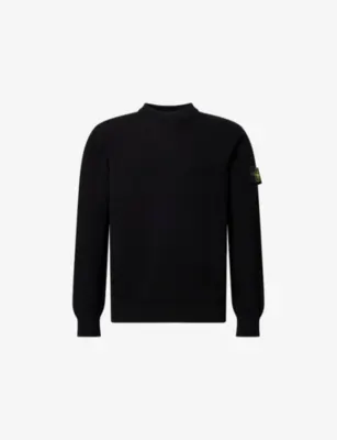 STONE ISLAND Ribbed Compass-Badge Cotton Jumper