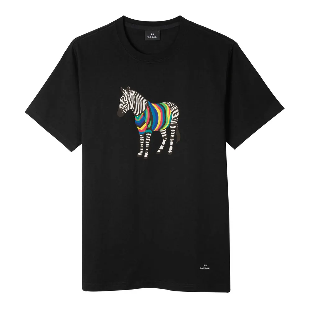 PS Paul Smith Men's Regular Fit Zebra Print T-Shirt