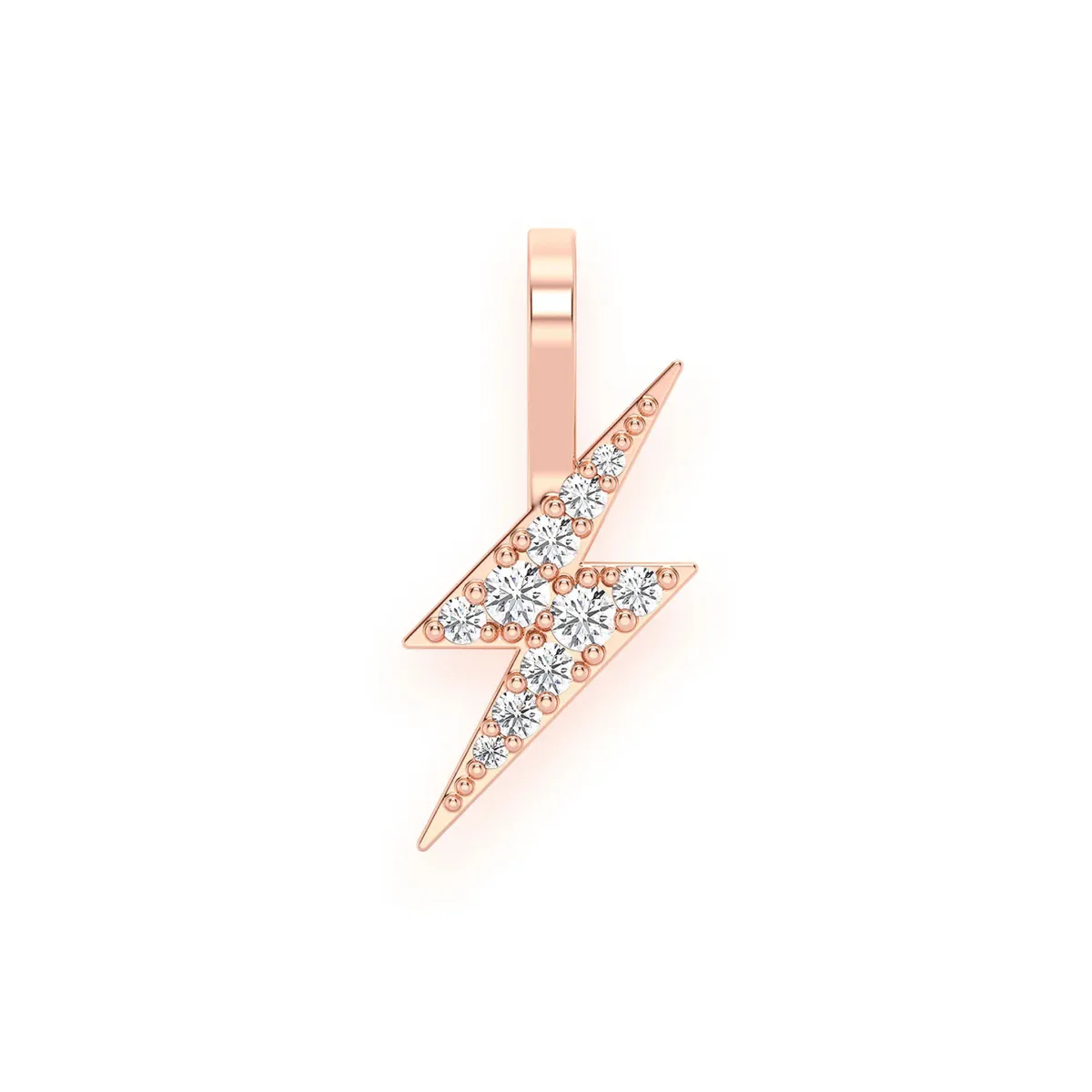 For Him Lightning Bolt Diamond Pendant in 0.15ctw / Rose Gold – Pendant