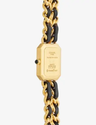 THIS OLD THING LONDON Pre-Loved Chanel Premiere Large Gold-Plated Stainless-Steel Quartz Watch in GOLD, additional product view 3