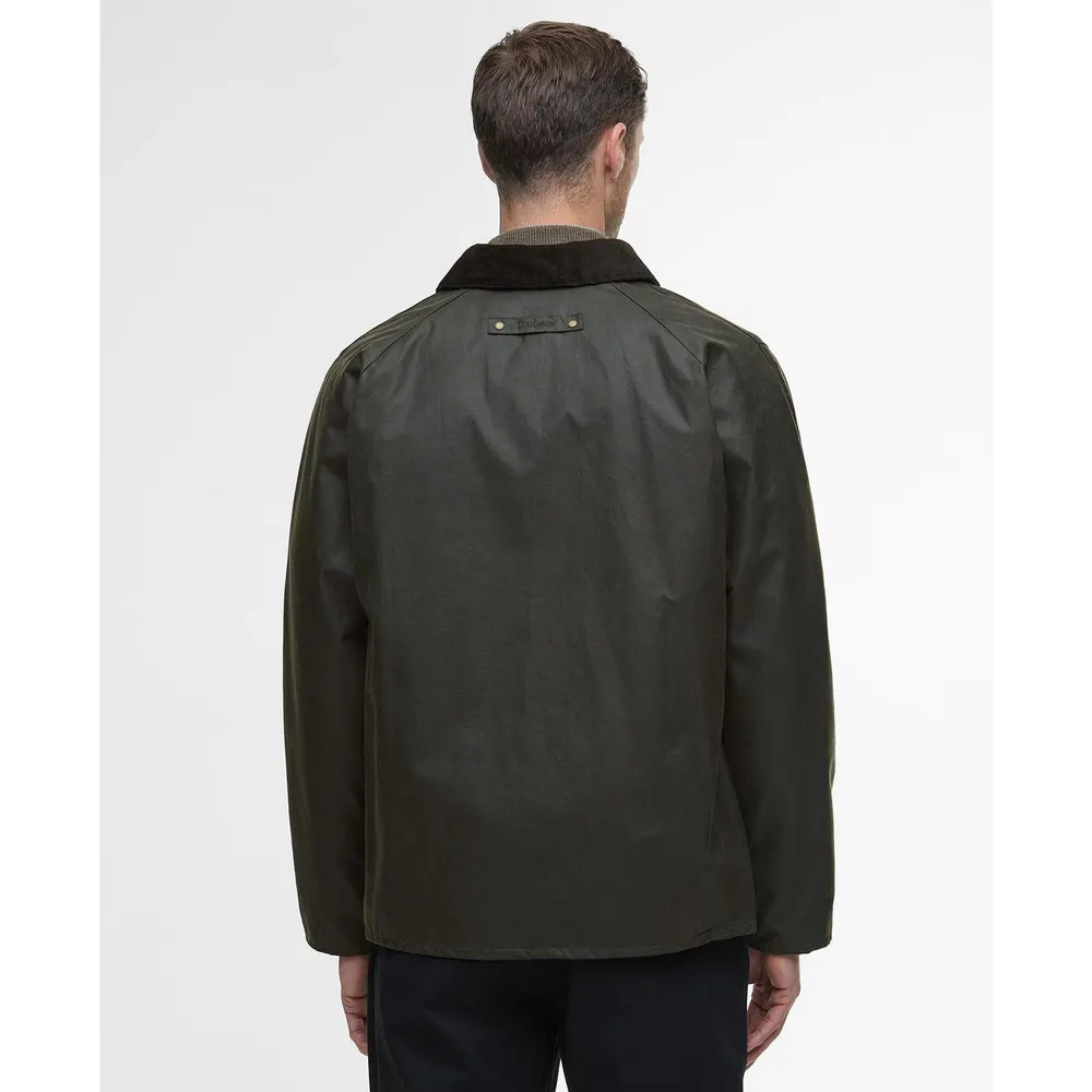 Barbour Mens Lorden Waxed Mac detail 3