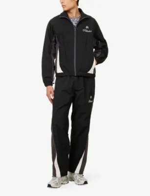 PELLADOR Embroidered-Logo Panelled Shell Track Jacket detail 2
