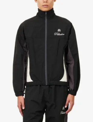 PELLADOR Embroidered-Logo Panelled Shell Track Jacket detail 3